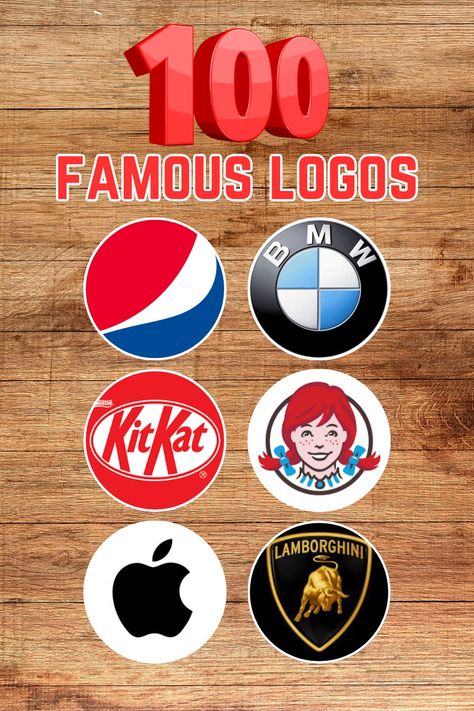 100 Famous Brand Logos in the world. In this link you'll guess famous logos: https://youtu.be/jJ5A5k_YoTE Famous Brand Logos, Guess The Logo, Name Drawings, Logo Quiz, Popular Logos, Famous Logos, Famous Brands, A Logo, Company Names