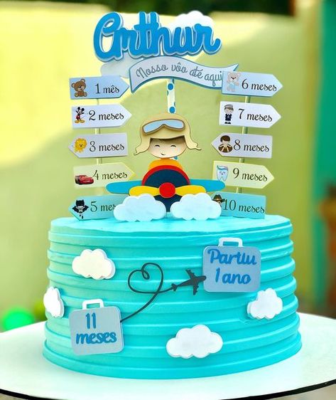 Funny Birthday Cakes, Baby Boy Cakes, Baby Cakes, Cakes For Boys, Baby Cake, Lucca, Baby Birthday, Happy Day, Cake Recipes