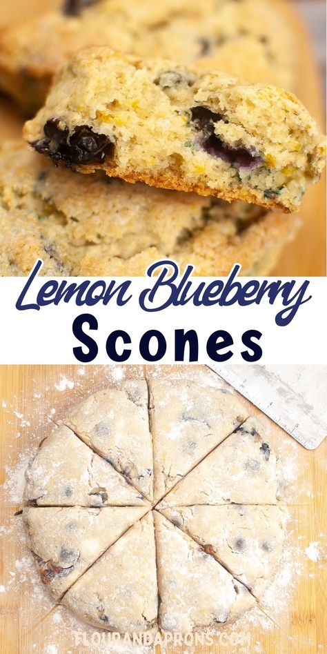 Enjoy these yummy Lemon Blueberry Scones! Perfect for breakfast or afternoon tea, these scones are light, fluffy, and bursting with flavor. Easy to make and even easier to enjoy, this recipe is a must-try. Serve warm for the best taste! Blueberry Scones Easy, Perfect Scones Recipe, Lemon Blueberry Scones, Joanna Gaines Recipes, Peach Scones, Cherry Scones, Baking Scones, Lemon And Blueberry, Raspberry Scones