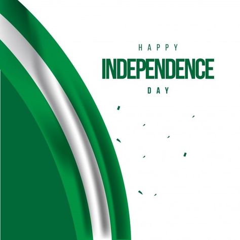 Independence Illustration, Happy Independence Day Nigeria, Nigeria Independence Day, Nigeria Independence, Grunge Logo, Ribbon Graphic, Nigeria Flag, Human Vector, Ribbon Vector