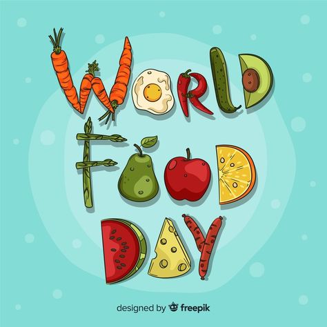 Food Day Poster, Bubble Wrap Crafts, World Food Day, Food Wastage, Monthly Activities, Food Day, World Food, World Days, Beauty Art Drawings