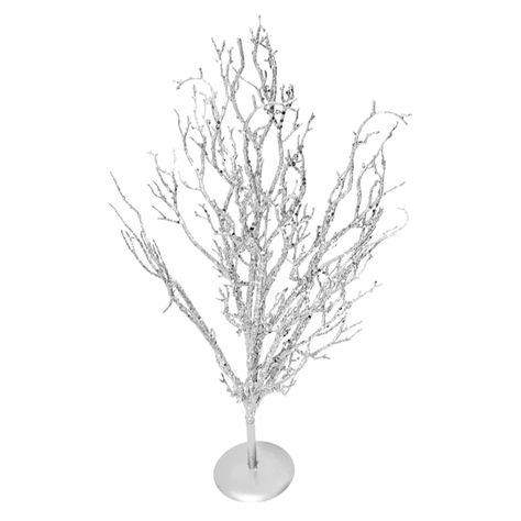 Silver Glittered Tree Branch, 18" Branch Table, Tabletop Christmas Trees, Animated Christmas Lights, Table Top Tree, Led Candle Decor, Branch Tree, Christmas Tree Branches, Pink Christmas Decorations, Flameless Led Candles