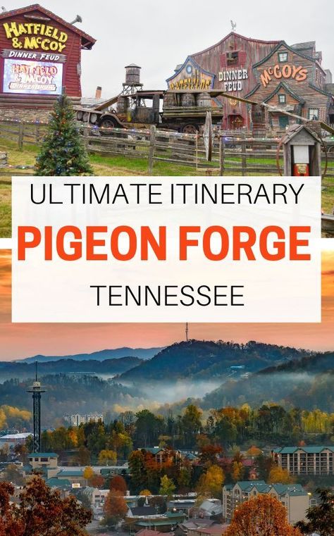 Pigeon forge Gatlinburg Tennessee - Things to do in pigeon forge and gatlinburg Tennessee for the ultimate tennessee vacation. Guide includes Things to do in pigeon forge & gatlinburg Tennessee for kids, the best attractions for couples without kids, the best restaurants to dine as well as a few free attractions. The ultimate pigeon forge Tennessee vacation here #tennesseevacation #pigeonforgetennessee #tennessee #gatlinburgvacation Tennessee Honeymoon, Tennessee Winter, Tennessee Family Vacation, Gatlinburg Tennessee Vacation, Smokey Mountains National Park, Smokey Mountains Vacation, Great Places To Travel, Gatlinburg Vacation, Pigeon Forge Tennessee