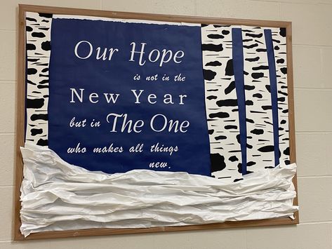 January Bulletin Boards For Church, January Bulletin Board Ideas For Church, Winter Church Bulletin Board Ideas, Winter Bulletin Boards For Church, New Years Bulletin Boards For School, New Year Church Bulletin Board Ideas, January Church Bulletin Boards, Winter Church Bulletin Boards, New Years Church Bulletin Boards