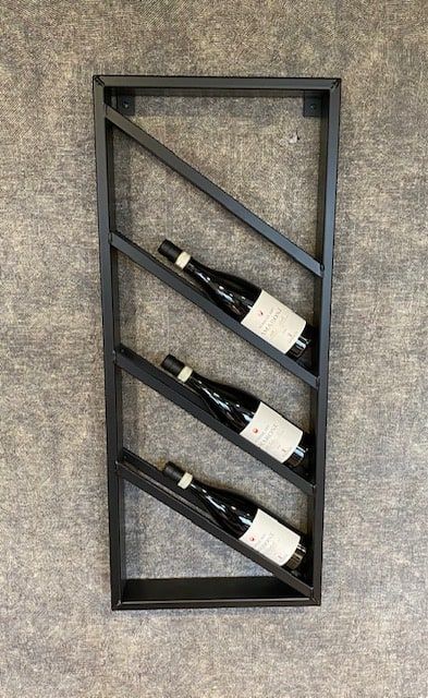 Wine Rack Dimensions, Kitchen Matt, Steel Wine Rack, Black Wine Rack, Industrial Wine Racks, Wine Rack Shelf, Rack Industrial, Welded Furniture, Wine Rack Cabinet