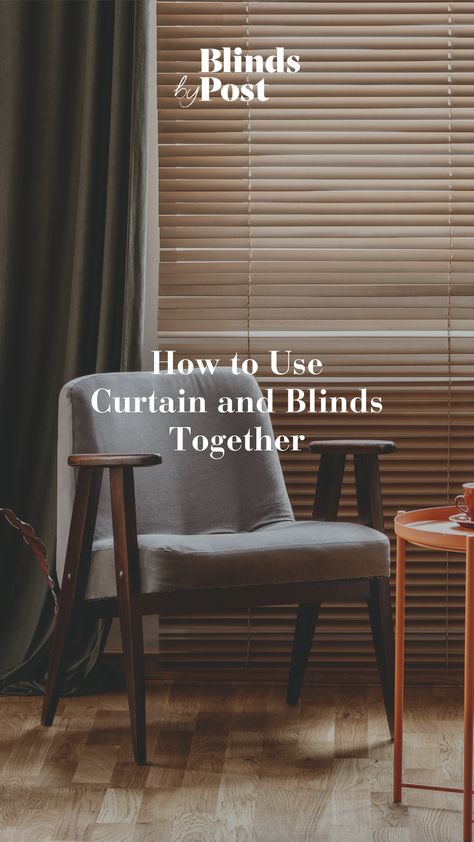 Having the utmost control of your window dressing, and deciding on the how and when of your space, is such an important factor when designing your dream house. Light is often the most influential interior design aspect, and layering curtains and blinds together will add depth, character and personality to your home, whilst also giving you the control you desire. We’ve put together this handy guide of the do’s and don'ts when it comes to styling curtains and blinds together. Blind And Curtain Combination, Blinds Vs Curtains Living Rooms, Blind And Curtains Together, Wooden Blinds With Curtains, Wood Blinds With Curtains, Curtain And Blinds Together, Blinds And Curtains Together Living Room, Styling Curtains, Curtains And Blinds Together