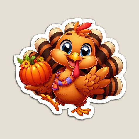 Get my art printed on awesome products. Support me at Redbubble #RBandME: https://www.redbubble.com/i/magnet/Cute-Cartoon-Thanksgiving-Turkey-by-GlunmanStore/166161271.TBCTK?asc=u Thanksgiving Cartoons, Cartoon Thanksgiving, Turkey Cartoon, Thanksgiving Cartoon, Cartoon Image, Sticker Collection, Thanksgiving Turkey, Fall Crafts, Animation Art