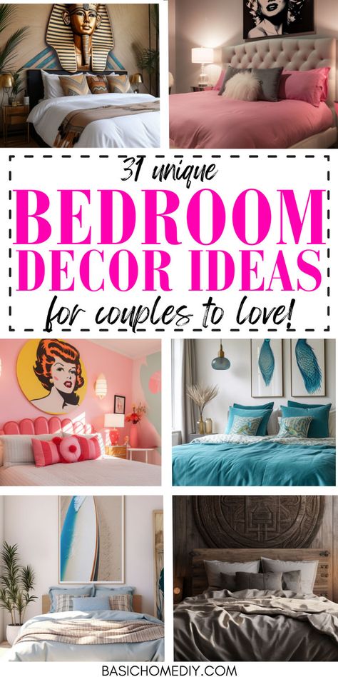 Find 31 cozy and chic bedroom decor ideas for couples. These main bedroom decoration ideas are perfect for creating the ultimate dream room. Whether you're looking to redecorate your master suite, apartment or cottage bedroom these ideas blend masculine and feminine home decor, offering a balance between sophisticated style and relaxing vibes. Find minimalist to modern to boho bedroom trends, these decor tips help redecorate a master bedroom in an apartment with a romantic and luxurious feel. Bedroom Decor Ideas For Couples, Feminine Home Decor, Feminine Home, Bedroom Decoration Ideas, Chic Bedroom Decor, Bedroom Trends, Bedroom Essentials, Cottage Bedroom, Best Bedroom