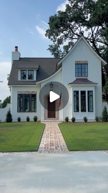 Bob Chatham on Instagram: "Wildflower Lane Cottage—for more of this modern French country style home, see our website. 

Designed by Bob Chatham Custom Home Design
Built by Frostholm Construction LLC

#homedesign #customhomes #customhomedesign #architecture #exterior #exteriorarchitecture #cottage #cottagestyle #cottageinspo #cottagestylehome #frenchcountrycottage #frenchcountrystyle" Modern French Country Exterior, Modern Cottage Exterior, Cottage Home Exterior, English Cottage Exterior, Modern French Country Style, Modern Cottage Homes, Cottage Core Style, Modern French Country, Cottage Style Home