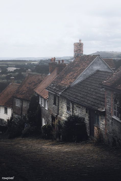 Old English village at Shaftesbury town in Dorset, England | premium image by rawpixel.com / Luke Stackpoole Late 1800s Aesthetic, 1800s Aesthetic, Gothic Academia, Divine Rivals, English Aesthetic, England Aesthetic, Landscape Vintage, Dorset England, Victorian Aesthetic