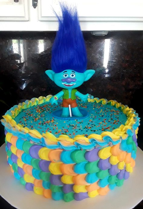 Trolls Birthday Cake For Boys, Brozone Birthday Party, Trolls Smash Cake, Trolls Band Together Birthday Cake, Boys Trolls Birthday Party, Trolls Boy Birthday Party, Trolls Birthday Party Ideas Boys, Trolls Birthday Cake Ideas, Trolls Cake Ideas