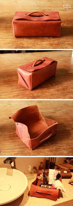 Crea Cuir, Camera Travel, Diy En Cuir, Sac Diy, Diy Sac, Diy Cosmetics, Dopp Kit, Travel Kit, Round Leather