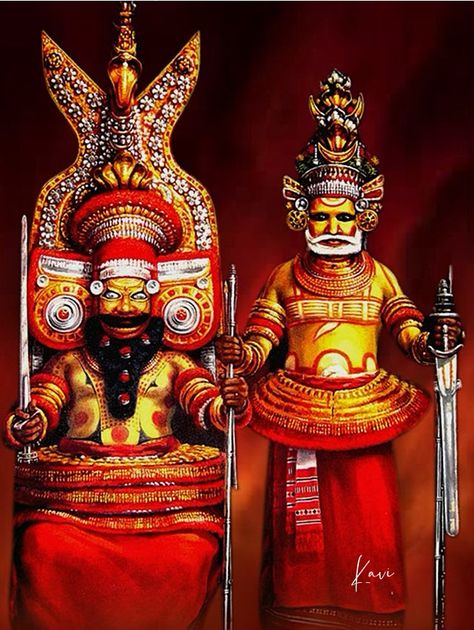 Muthappan Theyyam Painting, Muthappan Drawing, Muthappan Theyyam, Muthappan Wallpaper Hd, Kathakali Face, God Pic, Gold And Black Wallpaper, Lotus Wallpaper, Dance Of India