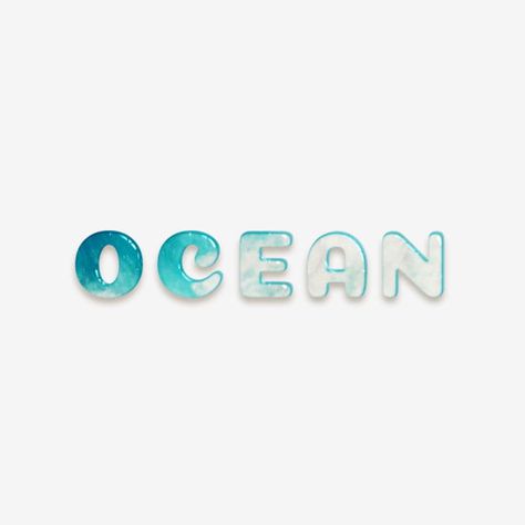 symbol,sign,type,text,letter,word,graphic,abstract,illustration,font,shape,style,lettering,isolated,modern,artistic,concept,splendid,outline,volumetric,shine,glossy,ocean,waves,spray,blue Ocean Names, Ocean Words, Ocean Texture, Texture Png, Summer Logo, Brochure Design Creative, Wave Spray, Text Template, Graphic Abstract