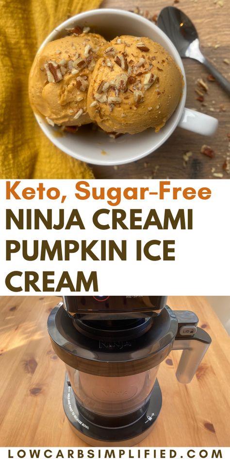 Dairy Free Pumpkin Ice Cream, Paleo Pumpkin Ice Cream, Vegan Pumpkin Ice Cream, Blender Ice Cream, Pumpkin Cravings, Pumpkin Pie Ice Cream, Keto Pumpkin Pie, Dairy Free Pumpkin, Pumpkin Ice Cream