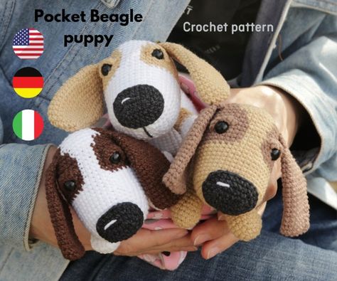 Check out this item in my Etsy shop https://www.etsy.com/listing/1010035717/crochet-dog-pattern-amigurumi-dog Crochet Beagle, Amigurumi Dog Pattern, Hand Knit Toys, Pocket Beagle, Pocket Dog, Amigurumi Dog, Crochet Dog Patterns, Pattern Doll, Basset Hound Dog