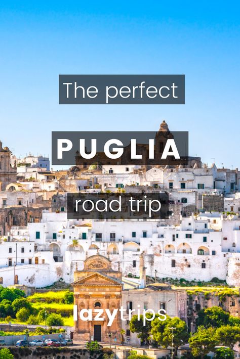 Puglia Road Trip Map, Puglia Road Trip, Road Trip Crafts, Day Driving, Italy Trip Planning, Best Of Italy, Bustling City, Italy Holidays, Puglia Italy