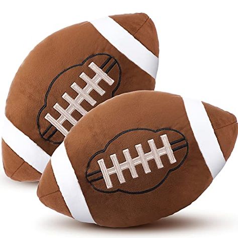 HyDren 2 Pcs Plush Basketball Baseball Football Rugby Pillow Soft Fluffy Sports Stuffed Throw Pillow Cute Ball Cushion for Bedroom Nursery Room Decoration(Football, 11.8 x 7.8 Inch) Football Pillows, Creative Room, Throw Pillow Styling, Outdoor Training, Style Sportif, Garden Pillows, Personalized Football, Christmas Pillows, Plush Pillow