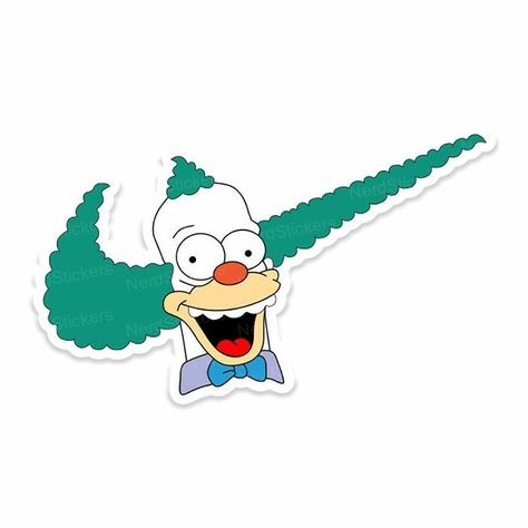 Nerd Stickers, Krusty The Clown, Simpson Wallpaper Iphone, Stickers Cool, Arte Doodle, Simpsons Art, Nike Wallpaper, 자수 디자인, Cool Stickers