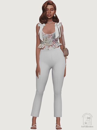 Sims 4 Style Influencer, Sims 4 Cc Midi Dress, Sims 4 Elegant, Styling Sweatpants, Sims4 Lookbook, Aesthetic Lookbook, Sims Lookbook, Brunch Aesthetic, Clothes Cc