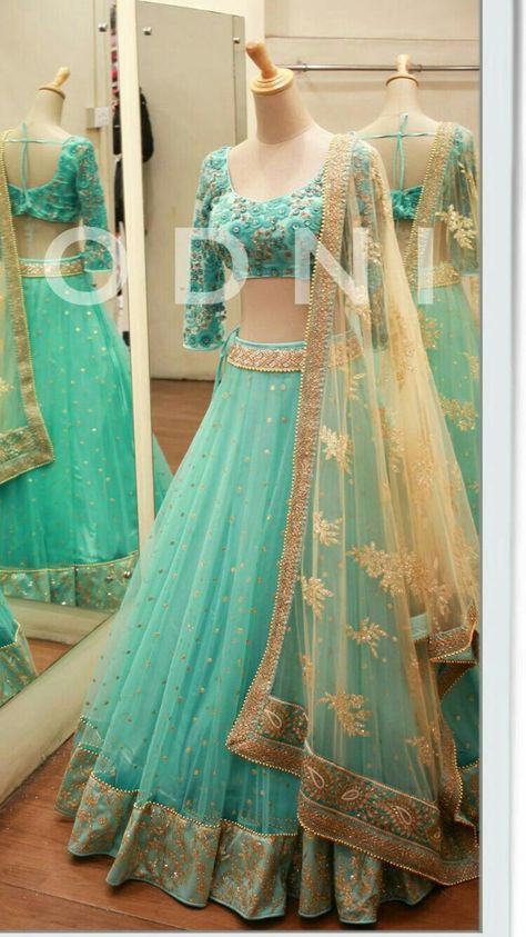 Sari India, Green Sharara, Lehnga Dress, Indian Bridal Lehenga, Blue Lehenga, Half Saree Designs, Red Lehenga, Indian Gowns Dresses, Indian Lehenga