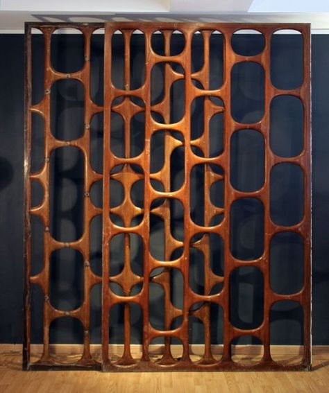 Mid Century Modern Screen Room Divider Partition Retro Vintage Wall Geometric in Home & Garden, Furniture, Other | Pinned by 360 Modern Furniture Furniture Apartment, Bamboo Room Divider, Modern Room Divider, Interior Design Minimalist, Modern Screens, Urban Interiors, Wooden Screen, Mid Century Architecture, Mid Century Modern Interiors