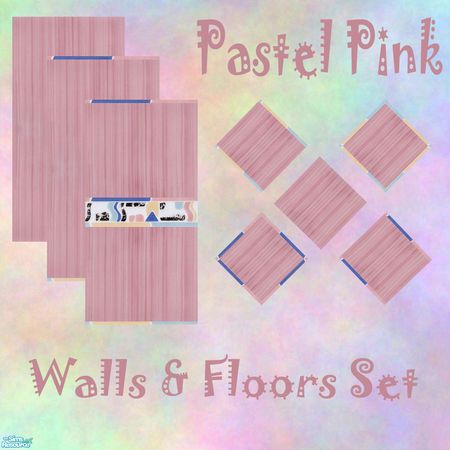 Sheera's Pastel Pink Walls & Floors Set Sims 4 Pink Floor Cc, Sims 4 Pastel Wallpaper, Sims 4 Pink Wallpaper, Ts4 Pink Cc, Sims 4 Pink Wallpaper Cc, Sims Barbie, Alt Sims, Pastel Map, Pink Wardrobe