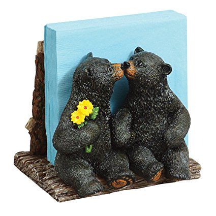 Cabin Kitchen Decor, Black Bear Decor, Tree Logs, Black Forest Decor, Cabin Kitchen, Bear Sculptures, Log Cabin Decor, Country Dining, Black Bears