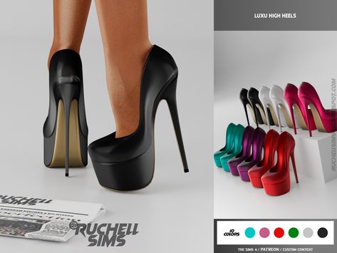 LUXU HIGH HEELS | RUCHELLSIMS on Patreon Sims 4 Free Mods, Sims 4 Cas Mods, Cc Shoes, Pleaser Heels, Sims 4 Cc Shoes, Sims 4 Download, Pelo Sims, Free Sims 4, Sims 4 Body Mods