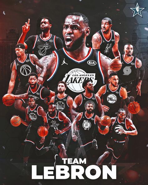 Team LeBron vs Team Giannis / 2019 NBA All-Star Game on Behance Basketball Team Pictures, Mvp Basketball, Best Nba Players, Lebron James Lakers, Nba Basketball Art, Kobe Bryant Pictures, Basketball Players Nba, Lakers Kobe Bryant, Nba Pictures