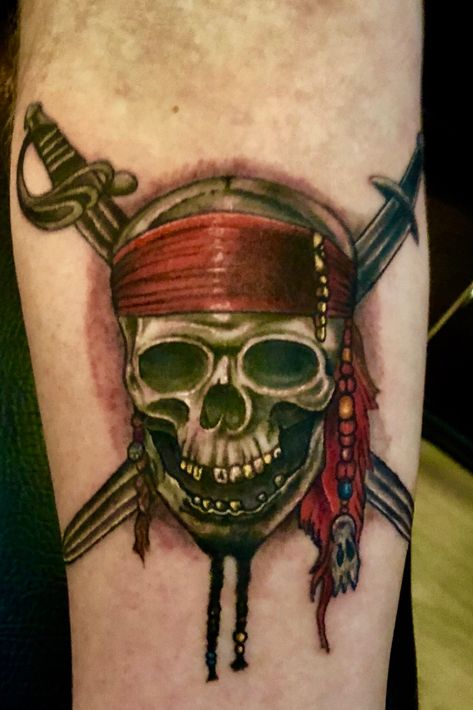 Us Army Tattoos, Caribbean Tattoo, Disney Couple Tattoos, Pirate Skull Tattoos, Wolf And Moon Tattoo, Marine Tattoo, Army Tattoos, Pirate Tattoo, Traditional Style Tattoo