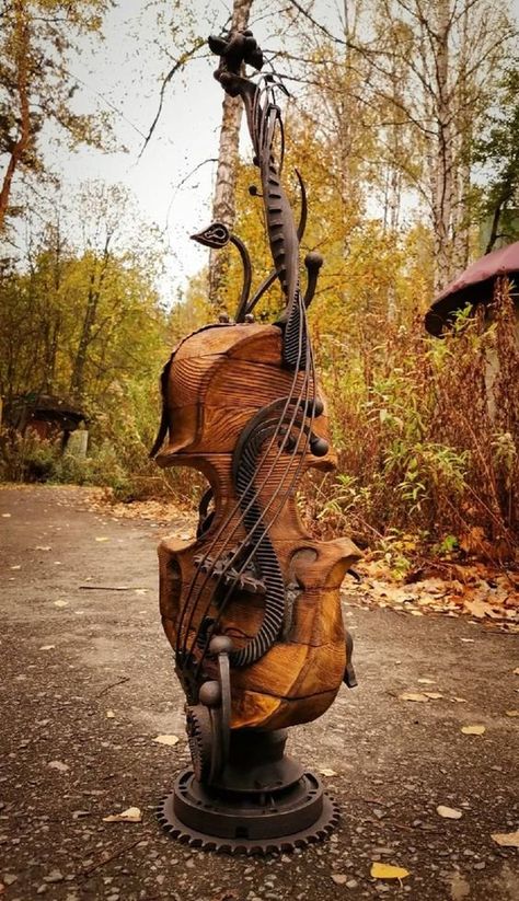 Art Of Noise, Steampunk Furniture, Complex Art, Steampunk Tendencies, Instruments Art, Surreal Artwork, Metal Garden Art, Steampunk Art, Driftwood Art