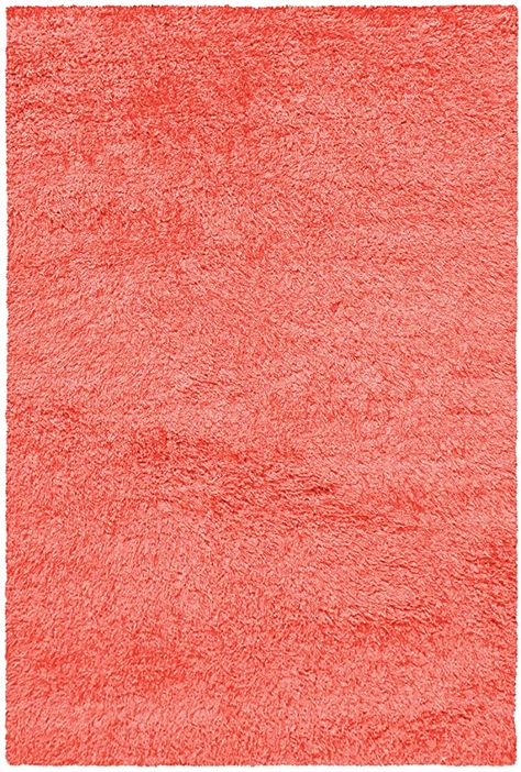 Amazon.com: SUPERIOR Elegant and Plush Hand-Woven Solid Shag Indoor High Traffic Area Rug - 6' x 9', Spiced Coral: Furniture & Decor Coral Rug Bedroom, Coral Colored Area Rugs, Small Orange Rug, 4 X 6 Pink Shag Rug, Orange Carpet, Plain Rugs, 5x7 Oeange Rug, Rug Texture, Shaggy Rug