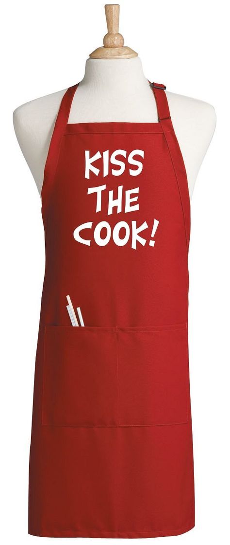 Kiss The Cook Apron, Cute Cooking, Publix Recipes, Lace Dress Outfit, Chef Aprons, Cooking Aprons, Red Apron, Kiss The Cook, Aprons For Men