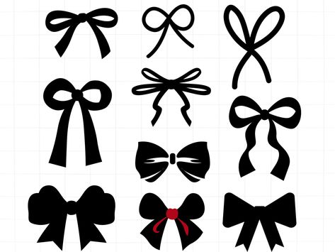 How To Draw A Bow, Bow Stencil, Ribbon Silhouette, Bow Outline, Ponytail Drawing, Tie Template, Bow Silhouette, Bow Tie Design, Bow Image