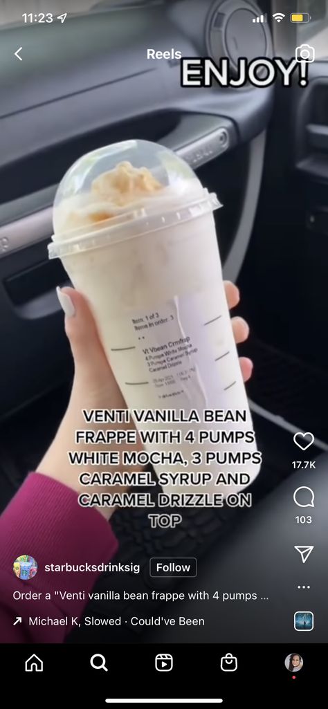 Vanilla Caramel Starbucks Drinks, Vanilla Bean Starbucks Drinks, Vanilla Starbucks Drinks, Starbucks Smoothie, Vanilla Bean Frappe, Starbucks Hot Chocolate, Starbucks Drink Menu, Cold Starbucks Drinks, Starbucks Orders