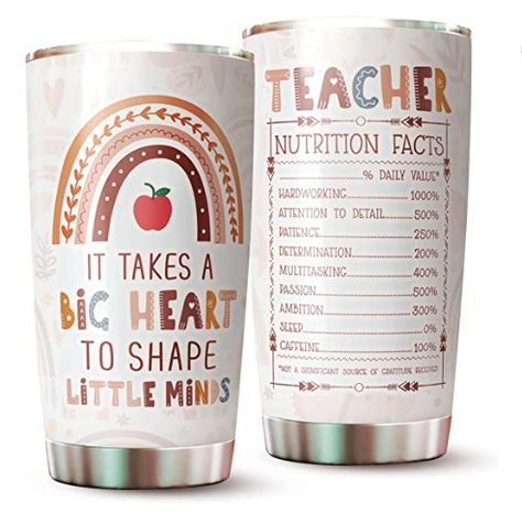 Teacher Gift for women- gifts for teachers appreciation gifts preschool kindergarten teacher gifts It Takes a Big Heart To Shape Little Minds end of school year gifts teacher cups Tumbler 20 Oz Gifts For Teachers Appreciation, Teachers Appreciation Gifts, Kindergarten Teacher Gifts, Teacher Gift Baskets, Best Gift Baskets, Teachers Appreciation, Teacher Birthday Gifts, Funny Teacher Gifts, Preschool Gifts