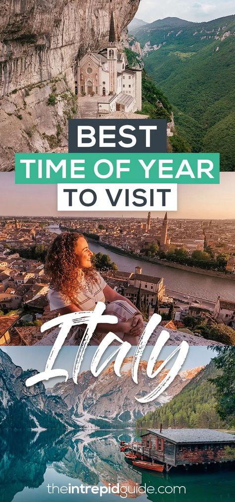 Best Time to Visit Italy // PLUS Tips to Avoid Crowds and SAVE $$$ - The Intrepid Guide Best Time Of Year To Visit Italy, Best Time To Visit Italy, Travel Phrases, Things To Do In Italy, Best Travel Quotes, Italy Travel Tips, Italy Travel Guide, Visit Europe, Visit Italy