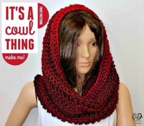 Hooded Cowl Crochet Pattern, Hooded Cowl Pattern, Crochet Hooded Cowl, Hooded Scarf Pattern, Col Crochet, Crochet Snood, Cowl Poncho, Crochet Cowl Free Pattern, Crochet Hooded Scarf