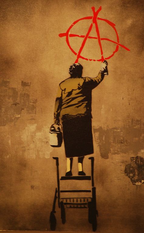 Anarchy - Street Art by Icy & Sot Anarchy Wallpaper, Anarchism Art, Anarchy Art, Art Punk, Banksy Artwork, Ephemeral Art, Arte Punk, Banksy Graffiti, Banksy Art