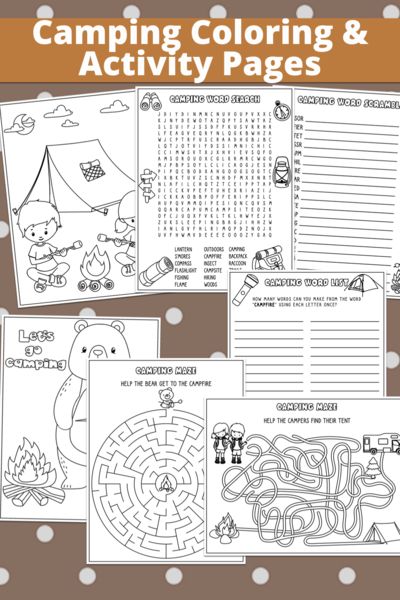 FaveCrafts - 1000s of Free Craft Projects, Patterns, and More Camping Printables, Camping Activity, Activity Pages For Kids, Camping Coloring Pages, Zoo Crew, Camping Classroom, Camping Activities For Kids, Bingo For Kids, Camping Theme Classroom