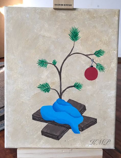 Charlie Brown Christmas Tree Drawing, Charlie Brown Christmas Tree Painting, Brown Christmas Tree, Window Paint, Charlie Brown Tree, Charlie Brown Christmas Tree, Christmas Tree Drawing, Brown Tree, Brown Acrylic