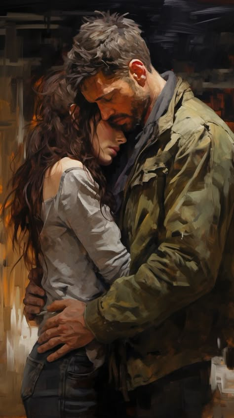 Romantic Couple Hug, Romance Arte, الفن الرقمي, Romantic Paintings, Fantasy Couples, Chic Art, Romance Art, Cute Couple Art, Monica Bellucci