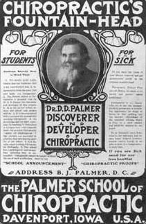 Chiropractic was discovered in 1895 by DD Palmer in Davenport, Iowa when he performed an adjustment that restored Harvey Lillard's hearing.