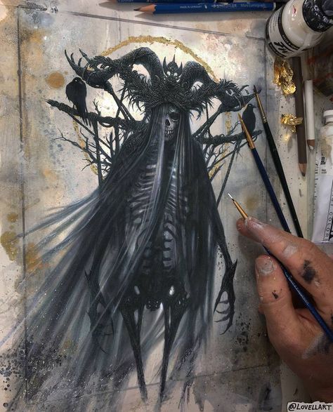 Christopher Lovell, Black Paint Color, Macabre Art, Support Art, Creepy Art, Fantasy Artist, Sign Art, Black Paint, Dark Art