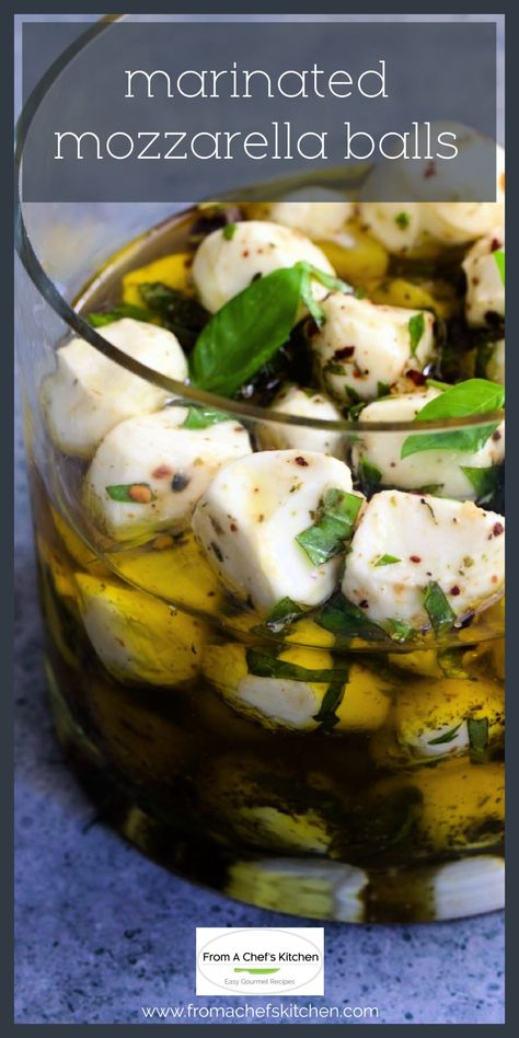 Try these easy, fresh Marinated Mozzarella Balls for a simple and delicious cheese appetizer! Creamy bocconcini is marinated in a rich and savory olive oil and herb combination that uses mainly pantry staples. This crowd-pleaser can also be made ahead of time! Marinated Bocconcini Recipes, Bocconcini Appetizers, Mozzarella Cheese Balls Recipe, Bocconcini Recipes, Marinated Bocconcini, Mozzarella Balls Recipe, Marinated Mozzarella Balls, Marinated Mozzarella, Mozzarella Balls