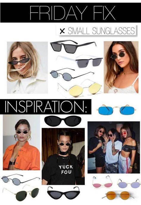 Friday Fix: Small Sunglasses  All of the chicest styles of small sunglasses available Austin Fashion, 90s Sunglasses, Austin Style, Small Sunglasses, Daily Fashion Inspiration, Summer Sunglasses, Eyewear Design, Outfit Posts, Polarized Sunglasses