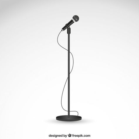 Microphone on a stand Free Vector | Free Vector #Freepik #freevector #freemusic #freemicrophone #freecommunication #freeradio Tiny Microphone Tattoo, Logo Microphone, Microphone Vector, Stand Mic, Blue Texture Background, Open Mic Night, Instagram Symbols, Rock Vintage, Microphone Stand