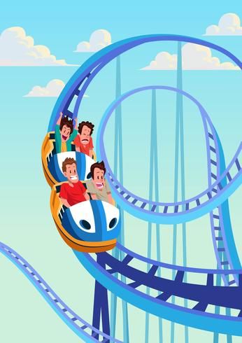 Roller Coaster Drawing, Fair Rides, Europa Park, Theme Parks Rides, Coaster Art, City Vector, Bear Drawing, Amusement Park Rides, Parc D'attraction