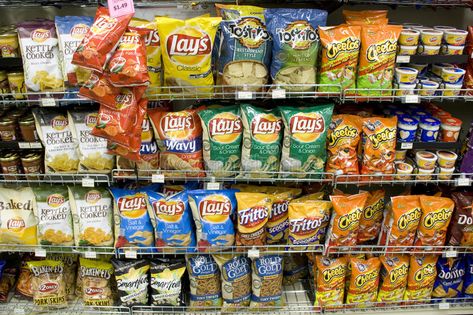 Chips on store shelves. Different brand and flavor of chips for sale in a superm , #affiliate, #flavor, #chips, #sale, #brand, #Chips #ad Graphic Design Portfolio Cover, Easy Foods, Copyright Free Images, Store Shelves, Universal Language, Sour Cream And Onion, Phone Wallpaper For Men, Healthy Easy, Snack Ideas